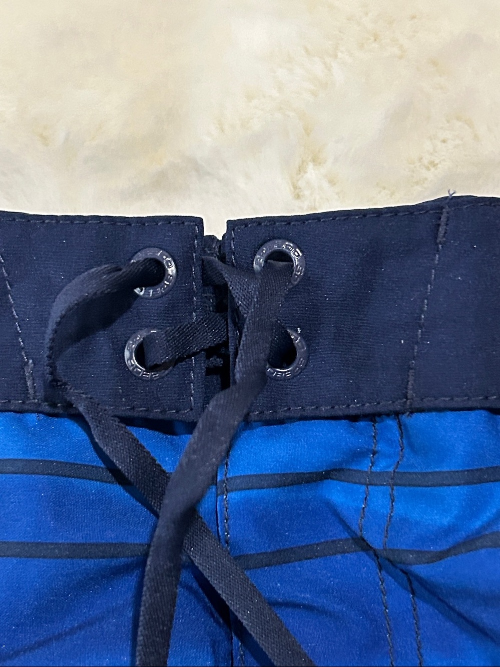 Speedo Blue, Red & White Striped Men's Swim Board Shorts Size M — image 7 of 8